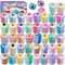 42 Packed Multiple Color Butter Slime Kit with 24 Decorative Toppings